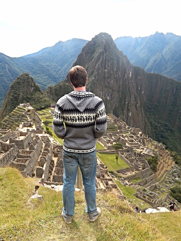 2013 Global Travel Scholar Josh Patton atop Machu Picchu in Peru.